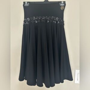 Grand Prix Ballroom Standard practice black embellished skirt. Size 9-11